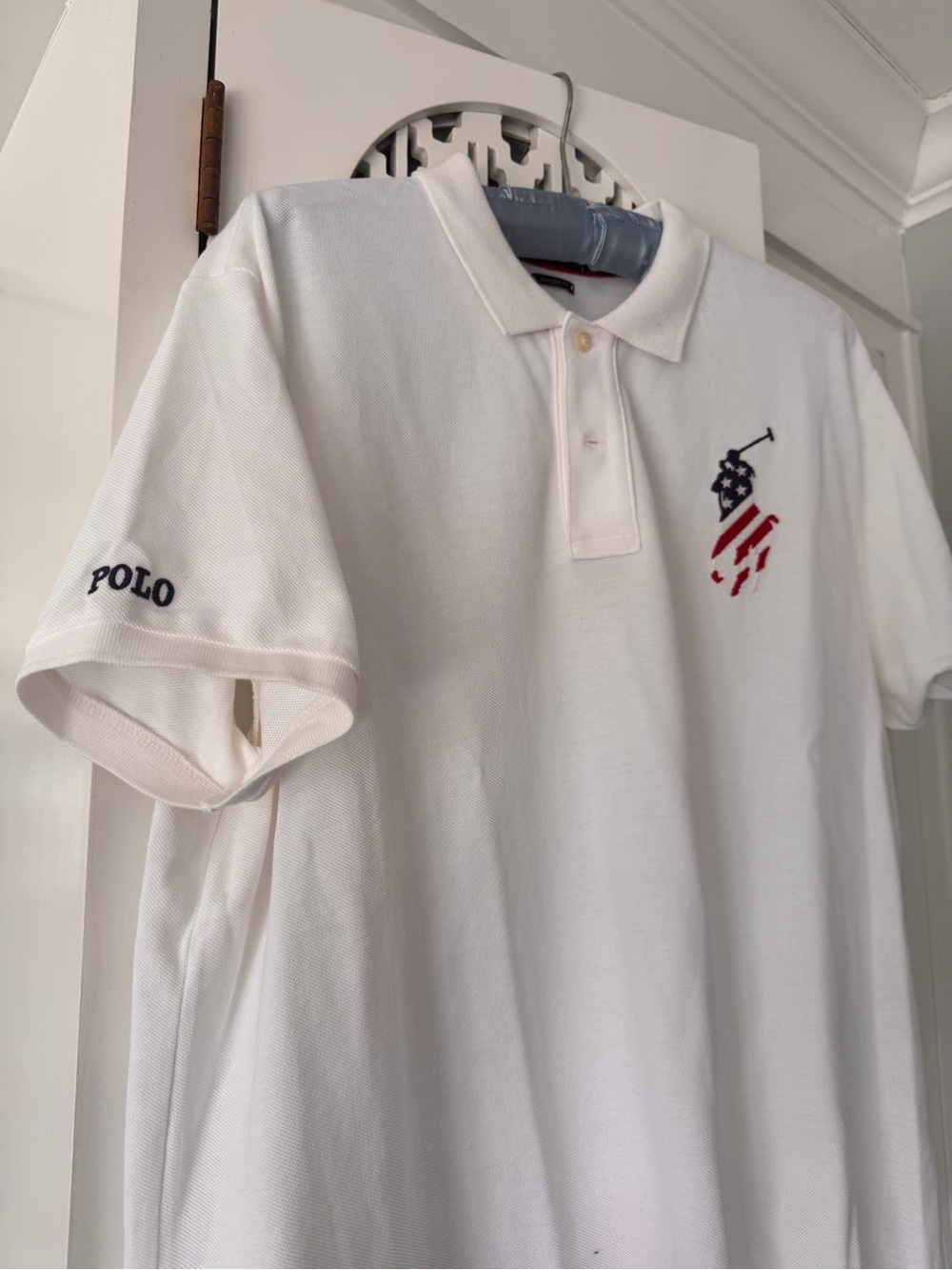 Vintage Polo Ralph Lauren White Polo with Red Trim - Picture 2 of 6